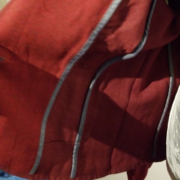 Lands End Maroon Knit HerringBone Jacket - Picture 3 of 5